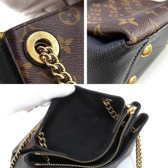 Surene BB Monogram Canvas Black Chain Shoulder Bag - Picture 8 of 9